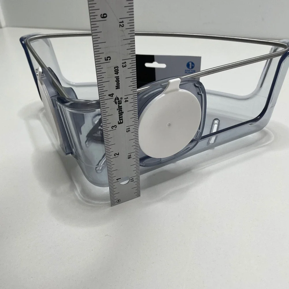 OXO Good Grips StrongHold Suction Corner Basket Shower Caddy Clear 13206100 NEW